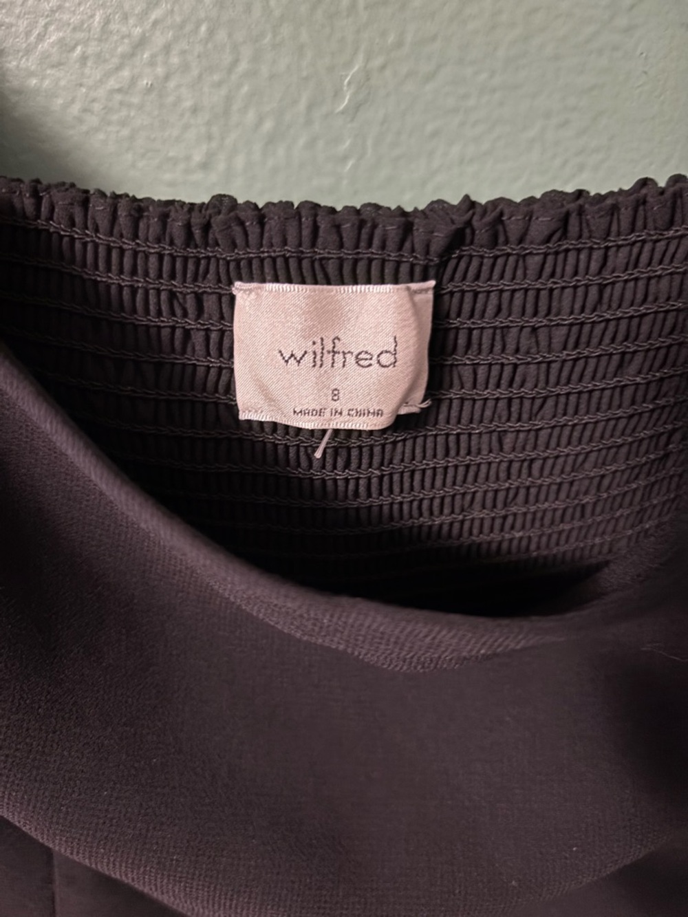 Wilfred Black Long-Sleeve Sheer Scoop-Neck Dress - Picture 3 of 4